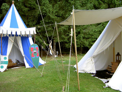 Unsere Zelte auf dem Mittelalterfest in Prandegg (Foto: René Schwab)